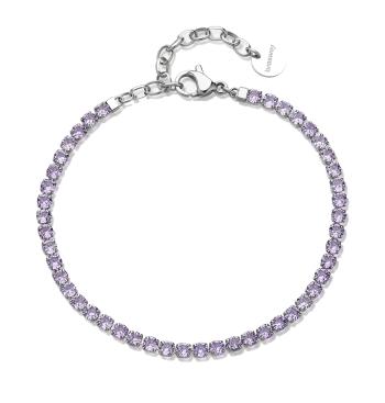 Brosway Brățară tenis din oțel cu zirconii violete Desideri BEI103