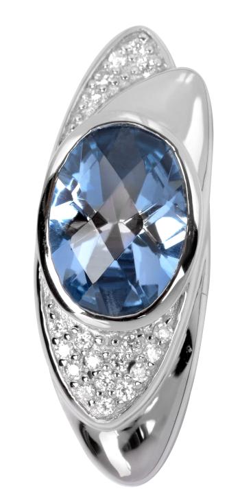 Silver Cat Stříbrný přívěsek s krystaly SC056