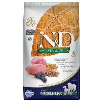 2x12kg N&D Ancestral Grain Adult Medium & Maxi bárány & áfonya száraz kutyatáp