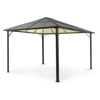 Blumfeldt Pantheon Solid Sky Ambient Solar, pavilion cu acoperiș, 3 × 4 m, policarbonat, aluminiu, iluminat