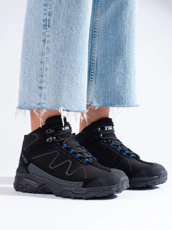 Pantofi de trekking negri confortabili pentru femei fără toc
