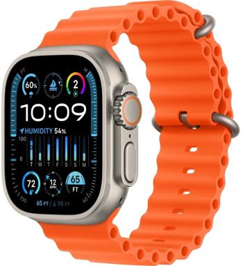 Apple Apple Watch Ultra 2 49 mm titan cu curea ocean portocalie