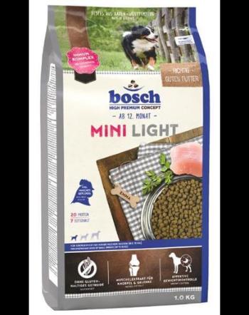 BOSCH Mini Light Hrana uscata caini adulti talie mica, cu tendinta de ingrasare 1 kg