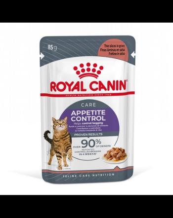 ROYAL CANIN Appetite Control Gravy 12x85 g in sos, hrana umeda pentru pisici adulte cu apetit excesiv