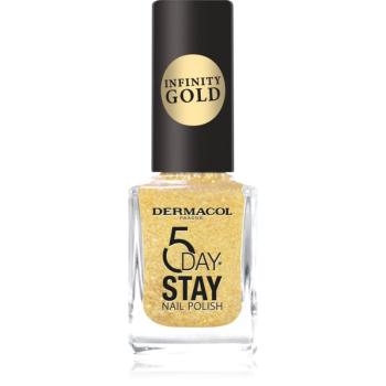 Dermacol Infinity 5 Day Stay lac de unghii cu rezistenta indelungata culoare 63 Gold 11 ml