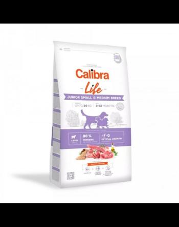 CALIBRA Dog Life Junior Small&amp;Medium Breed Lamb Hrana uscata pentru caitei junior de talie mica si medie, cu miel 12 kg