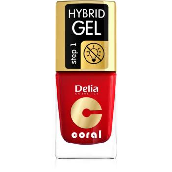 Delia Cosmetics Coral Nail Enamel Hybrid Gel lac de unghii sub forma de gel culoare 01 11 ml