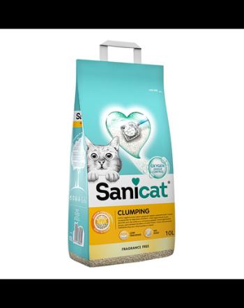 SANICAT Clumping 10 L asternut din bentonita pentru litiera pisicilor, fara miros