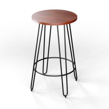 Blumfeldt Masă de bistro Hamilton Ø60cm Cadru din oțel de lemn