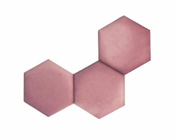 Panou tapițat hexagonal - roz