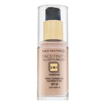 Max Factor Facefinity All Day Flawless Flexi-Hold 3in1 Primer Concealer Foundation SPF20 folyékony make-up 3 az 1-ben 40 30 ml