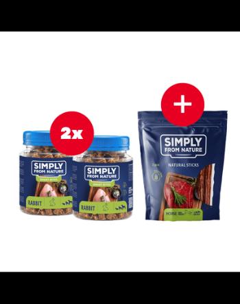 SIMPLY FROM NATURE Smart Bites recompensa cu iepure 2 x 130 g + snack GRATIS
