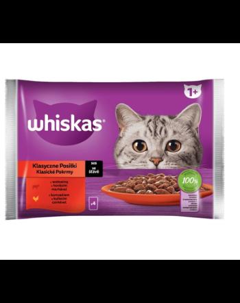 WHISKAS pui si vita in sos 4x85g hrana umeda pisica adulta