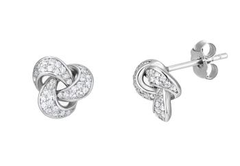 Preciosa Cercei din argint Not cu zircon cubic Dune Royal Lagoon 5435 00