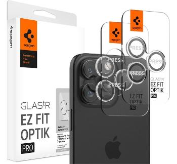 Spigen Glas.tR EZ Fit Optik Pro Apple iPhone 15 Pro / 15 Pro Max / 16 Pro / 16 Pro Max, Tempered kameravédő fólia (2db)