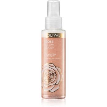 Olival Rose Glow spray iluminator pentru față și corp cu particule stralucitoare 100 ml