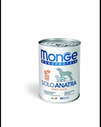 MONGE Monoprotein hrana umeda pentru caini, Rata, 400 g