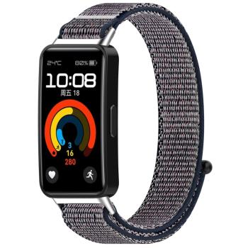 NYLON Vymeniteľný remienok pre Huawei Band 10 / Band 9 / Band 8 šedo-fialový