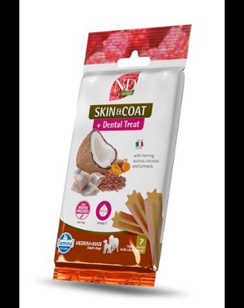 FARMINA N&amp;D Quinoa Dental Treat Skin Coat Herring Medium/Maxi 100 g Batoane dentare cu hering, pentru caine talie medie si mare