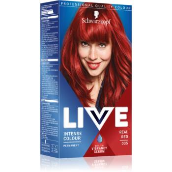 Schwarzkopf LIVE Intense Colour Culoare permanenta pentru par culoare 035 Real Red 2x60 ml