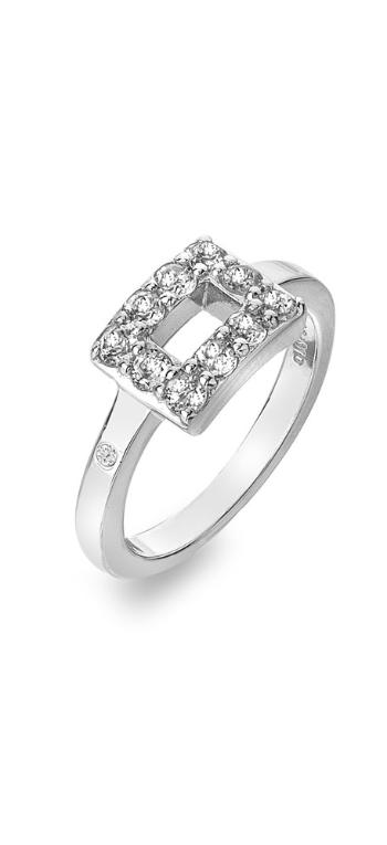 Hot Diamonds Inel de argint cu diamant si topaz Echo DR240 58 mm