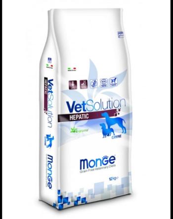 MONGE Vet Solution Dog Hepatic Dieta veterinara pentru caini cu probleme hepatice 12 kg
