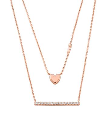 Michael Kors Colier dublu placat cu aur Love Kors MKC1675CZ791