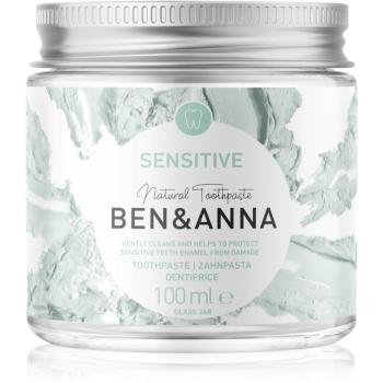 BEN&ANNA Natural Toothpaste Sensitive pastă de dinți în borcan de sticlă pentru dinti sensibili 100 ml