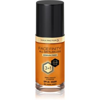 Max Factor Facefinity All Day Flawless machiaj persistent SPF 20 culoare 91 Warm Amber 30 ml