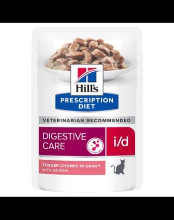 HILL'S Prescription Diet i/d Digestive Care hrana umeda pentru pisici cu probleme digestive, cu somon 12x85g