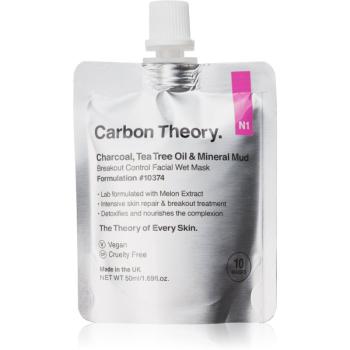 Carbon Theory Charcoal, Tea Tree Oil & Mineral Mud Masca regeneratoare pentru ten acneic 50 ml