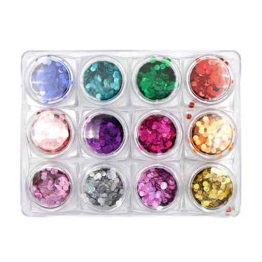 Set 12 decoratiuni paiete unghii, rotunde