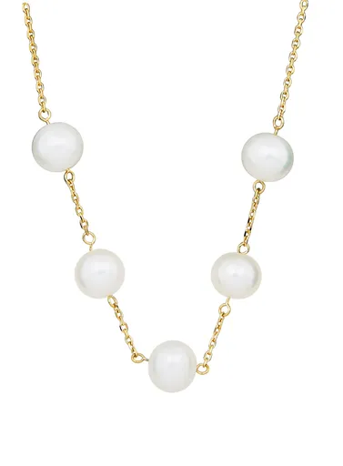 Silver Cat Colier fermecător placat cu aur cu perle de apă dulce SC552