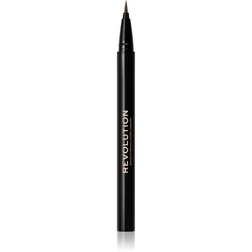 Makeup Revolution Hair Stroke Brow Pen creion pentru sprancene culoare Medium Brown 0.5 ml