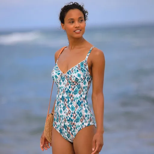 Costum de baie dintr-o singură piesă cu underwire și imprimeu Tanza