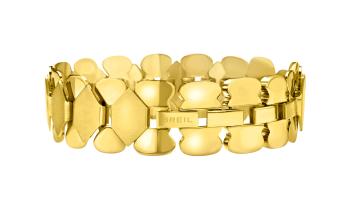 BREIL Brățară modernă placată cu aur pentru femei Hexagonia TJ3634