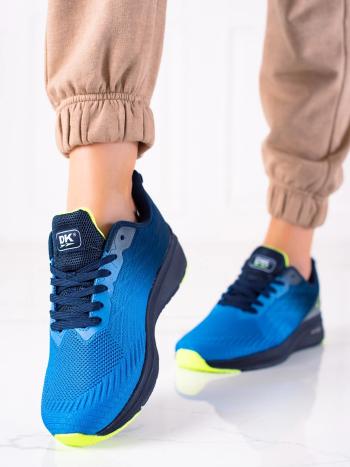 Adidași de designer pentru femei, albastru fără toc