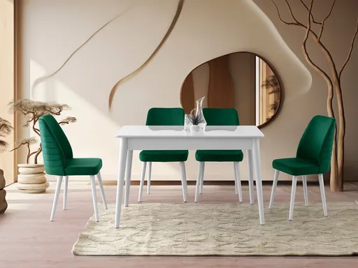 Masa extensibila, Hanah Home, Lotus, Alb