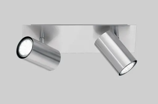 Plafoniera Marley, TRIO, 30x9x15 cm, 35W, 2x GU10, metal, argintiu mat