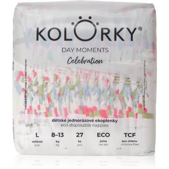 Kolorky DAY Moments Celebration scutece ECO de unică folosință Size L 8-13 kg 27 buc