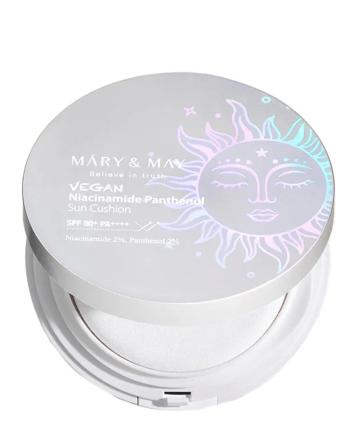 MARY & MAY Protecție solară SPF 50+ Vegan Niacinamide Panthenol (Sun Cushion) 25 g