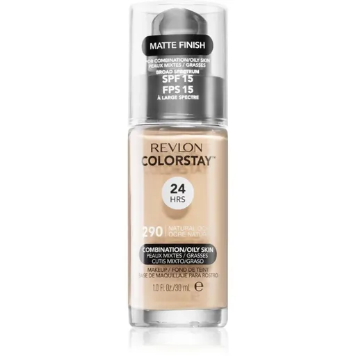 Revlon Cosmetics ColorStay™ SPF 15 machiaj matifiant de lungă durată pentru ten gras și mixt culoare 290 Natural Ochre 30 ml