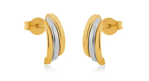 Brilio Cercei eleganți bicolori din aur 14/166.942/3