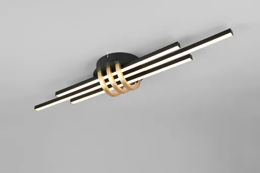 Plafoniera Cinto, RL NOW, 81x18x10.5 cm, 20W, 1x SMD, metal, negru/auriu