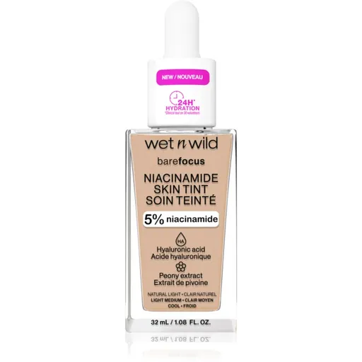 Wet n Wild BareFocus Niacinamide Skin Tint machiaj ușor de hidratare culoare Natural Light (Cool) 32 ml