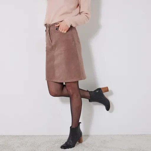 Fustă extinsă din catifea