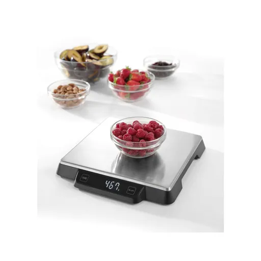 Cantar de bucatarie, inox, 15kg cu precizie de ±1g, 266x269x(H)34mm