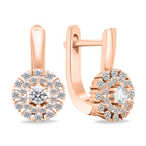 Brilio Silver Cercei eleganți bronz cu zirconii EA674R