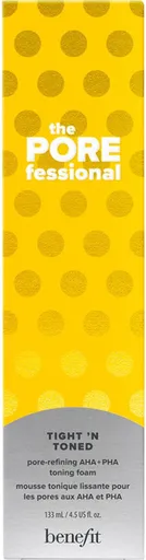 Benefit Tonic facial cu spumă The Porefessional Tight `N Toned (Pore-Refining AHA + PHA Toning Foam) 133 ml