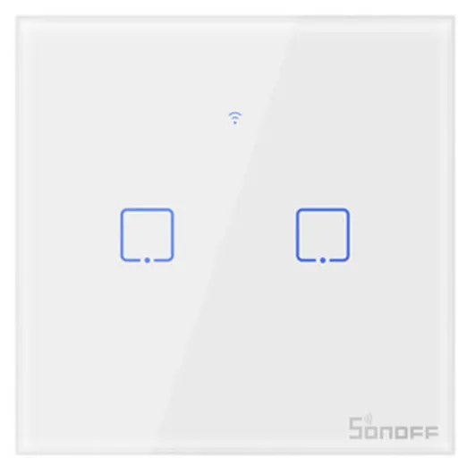 Intrerupator Smart cu Touch Wifi + RF 433 Sonoff T1 EU TX, 2 canale 6920075725315